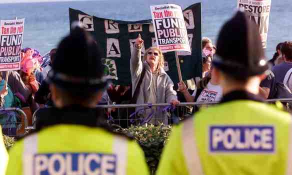 A Socialist Workers party demonstration outside the Labour party conference in Brighton in 2000. Photograph: Chris Ison/PA 